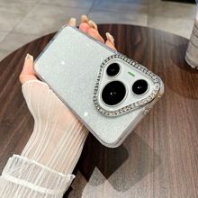 适用华为MATE60PRO闪粉满天星水钻镜头框P70手机壳软边防摔保护套