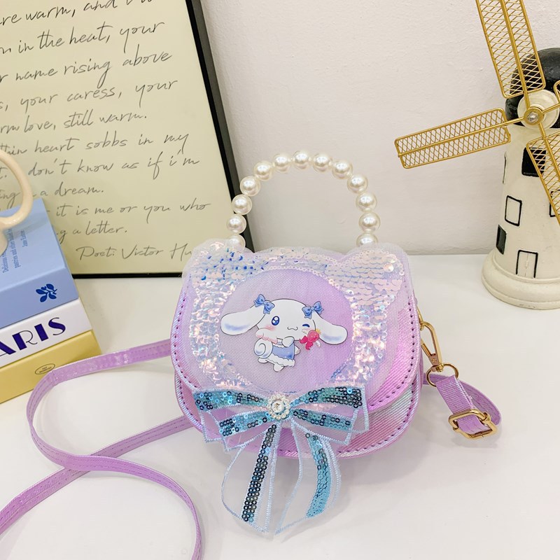 Arco de sequillas princesa bolso de viento amor Koolomi niñas bolso de tramo inclinado super hermoso bolso de mano bebé
