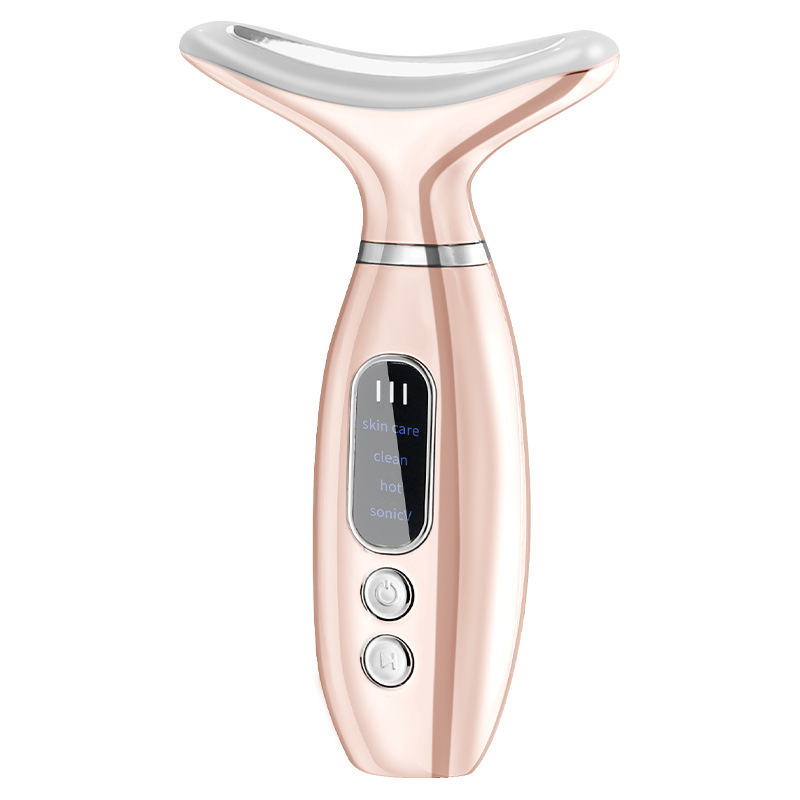 新型電気メッキ美首器振動熱敷V顔神器光子若肌導入携帯首美容器クロスボーダー|undefined