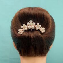 跨境水钻插梳韩国头花发梳盘发神器卡子女时尚百搭发梳