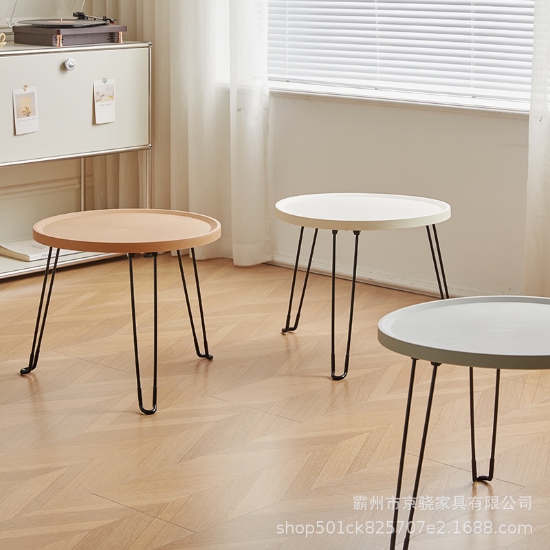 Mesa de café sala de estar hogar plegable Mesa Redonda sofá moderno balcón mesa lateral tatami mesa baja Ventana de Bahía Mini pequeña mesa redonda