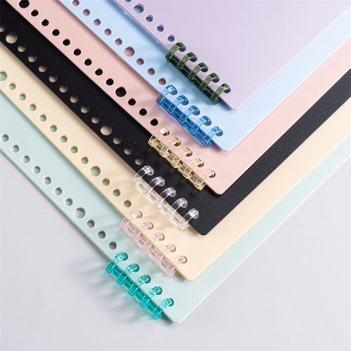 Factory direct sales a4 loose-leaf book cover diy homemade plastic cover 30 holes a5 frosted pp loose-leaf book cover