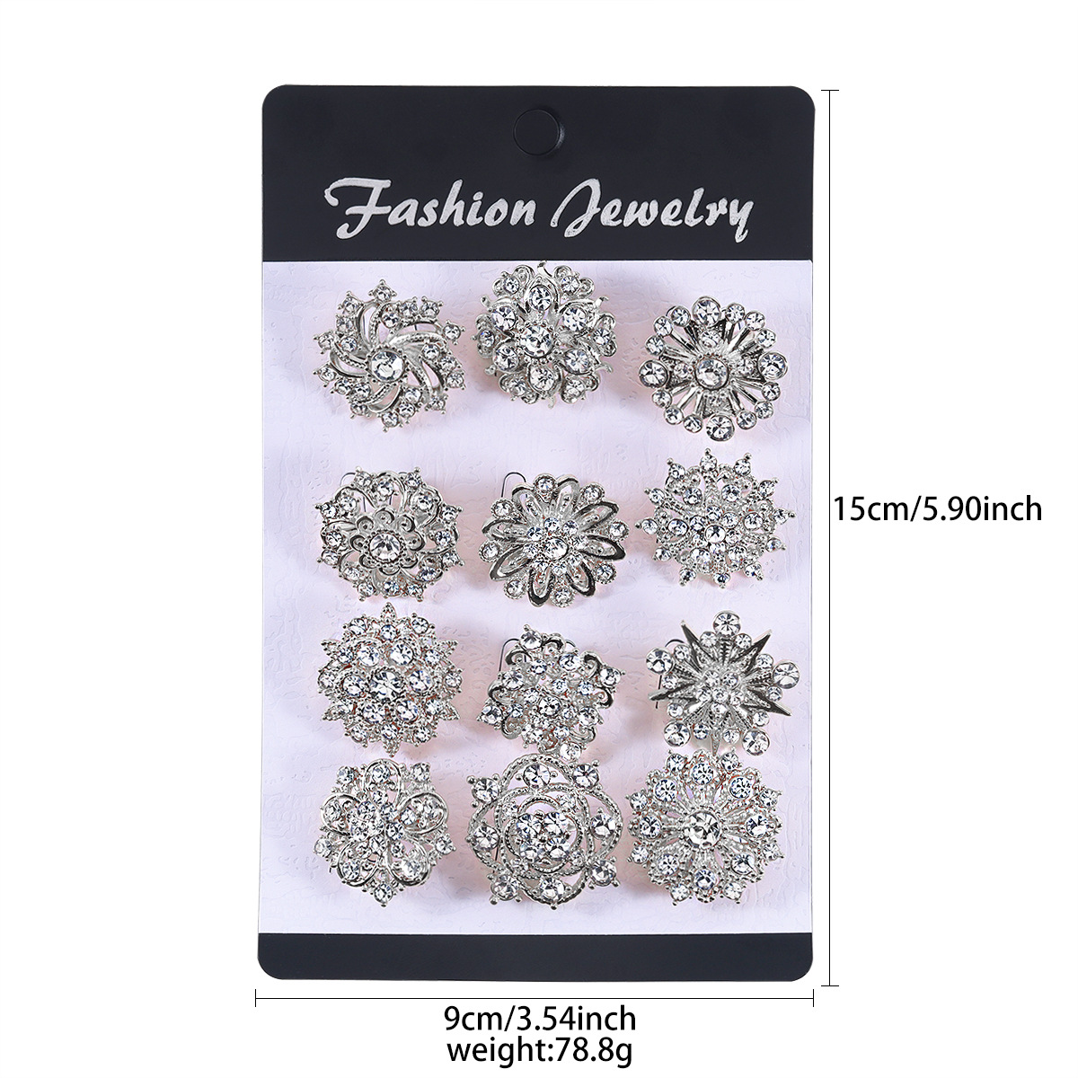 Tarjeta de moda europea y americana pequeña broche con rhinestone aleación ramillete celebración flor Ropa Accesorios pin fábrica al por mayor image 29