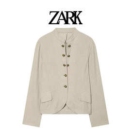 ZARK 欧美新款质朴风排扣西装外套 跨境外贸女装批发 2010716916
