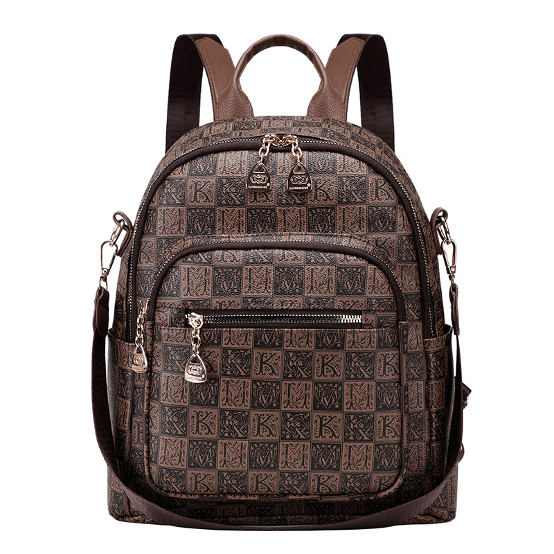 Ins celebridad de Internet mochila femenina 2024 nueva moda salvaje damas mochila de cuero suave mochila de viaje de ocio al aire libre