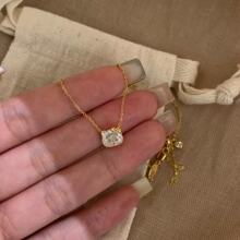 S925纯银爆闪KT猫项链甜美可爱女款2025爆款设计感温柔气质锁骨链