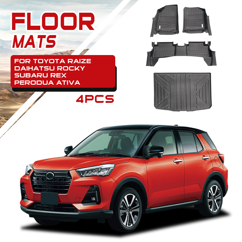 Alfombrillas especiales 5D antideslizantes para Toyota Raize, Rocky, Ativa y Subaru Rex.