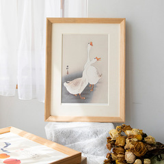 畫框實木裝裱任意尺寸A4 a3 24寸4K拼圖框木質外框條相框掛牆