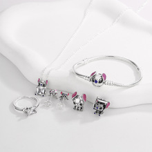 潘家新品上市白铜镀银史迪仔套装跨境爆款送闺蜜朋友