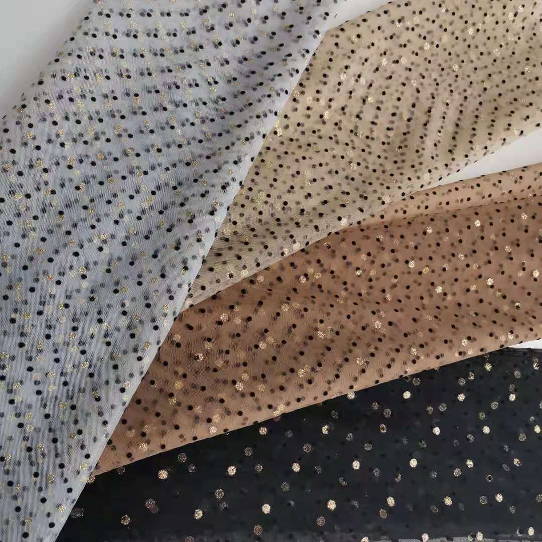 【厂家新品】锦特密网光明点植绒0.5公分小圆点印金粉 现货批发