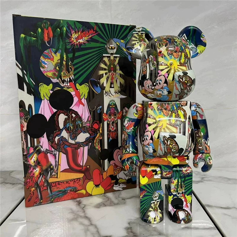 Bearbrick 400% Violent Xiong Fan Gogh — фигура «Подсолнух», кролик, звезда, луна, поверхностный трендовый дизайн