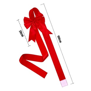 In stock wholesale sewing Velcro door butterfly Christmas bow finished decoration kitchen cabinet door red bow