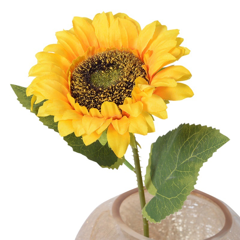 Girasol artificial estilo europeo flor falsa Latina solo girasol estilo pastoral hogar fotografía accesorios flor de la boda