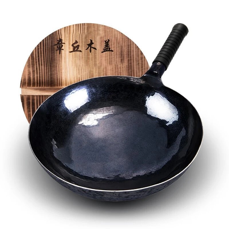More Than Ten Thousand Hammer Zhangqiu Handmade Iron Pot Black Pot for Home Use