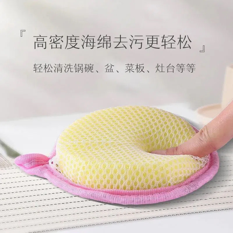 円形のスポンジは両面を拭いて、油の元の宝のタオルの吸水の雑巾の台所の専用の食器洗いの鍋は百の清潔な布をこすります。|undefined