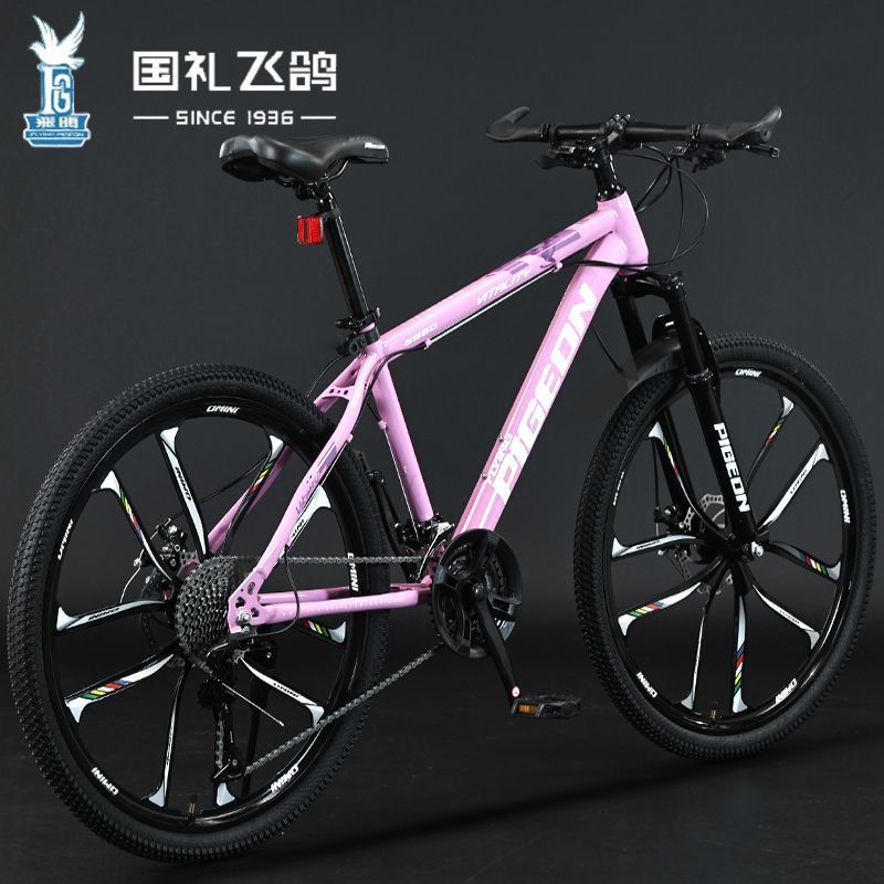 Flying Pigeon Mountain Bike, estudiantes de secundaria para hombres, estudiantes de secundaria, adultos, bicicleta de amortiguación ligera de velocidad variable