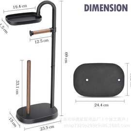 跨境落地卷纸架厕所储物卫生间立式纸巾架多用途手纸收纳置物架