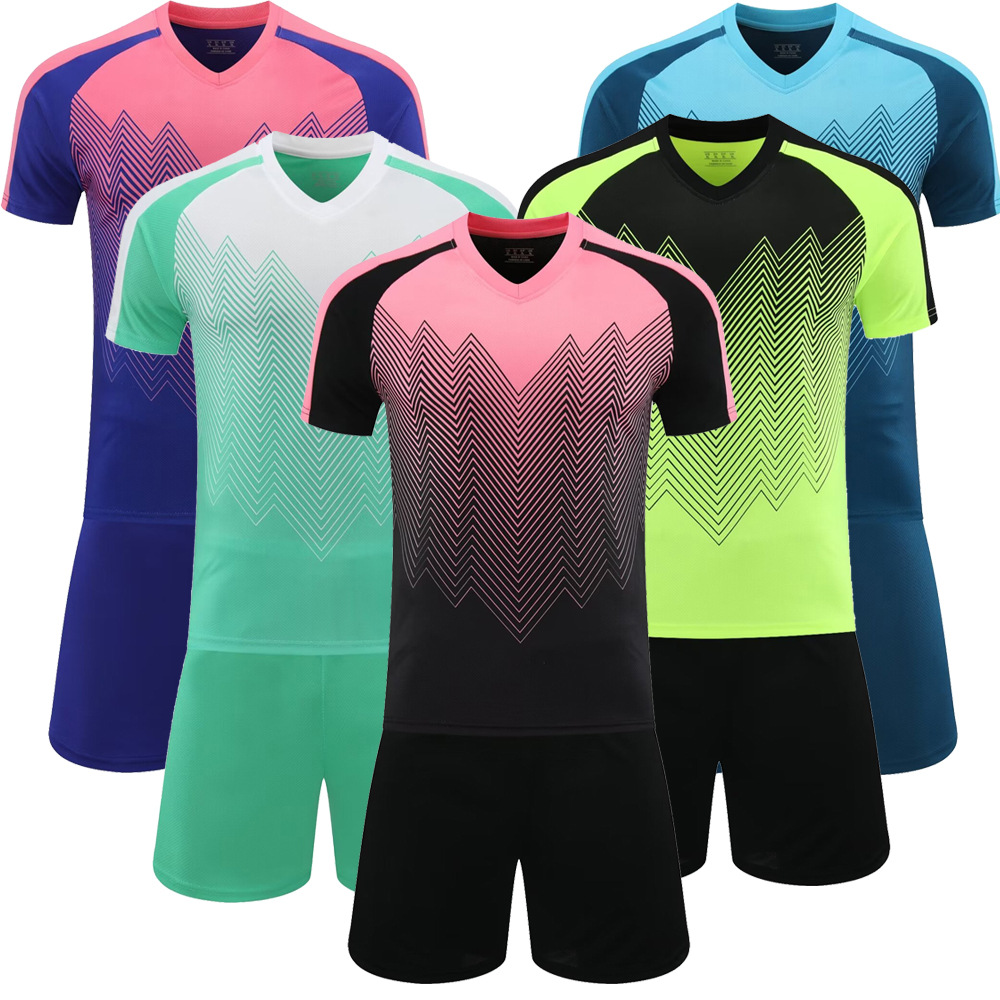 Children's adult football jersey short sleeved set, elementary school sports competition training uniform can be printed_voghion.com