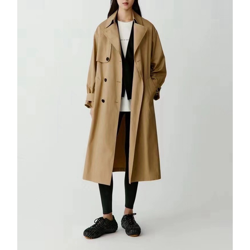 IC Xiaohe Elegant Double-breasted Mid-length Coat Coat Women's 2024 Autumn New Elegant Coat