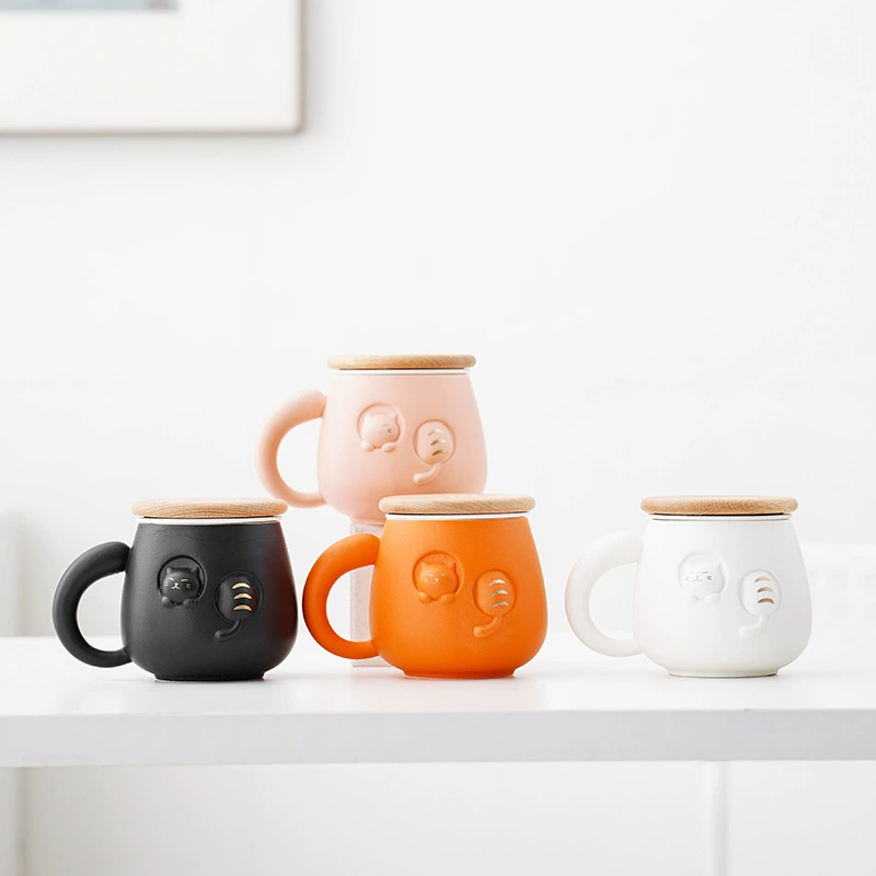 Ceramic tea cup, cute high quality filter