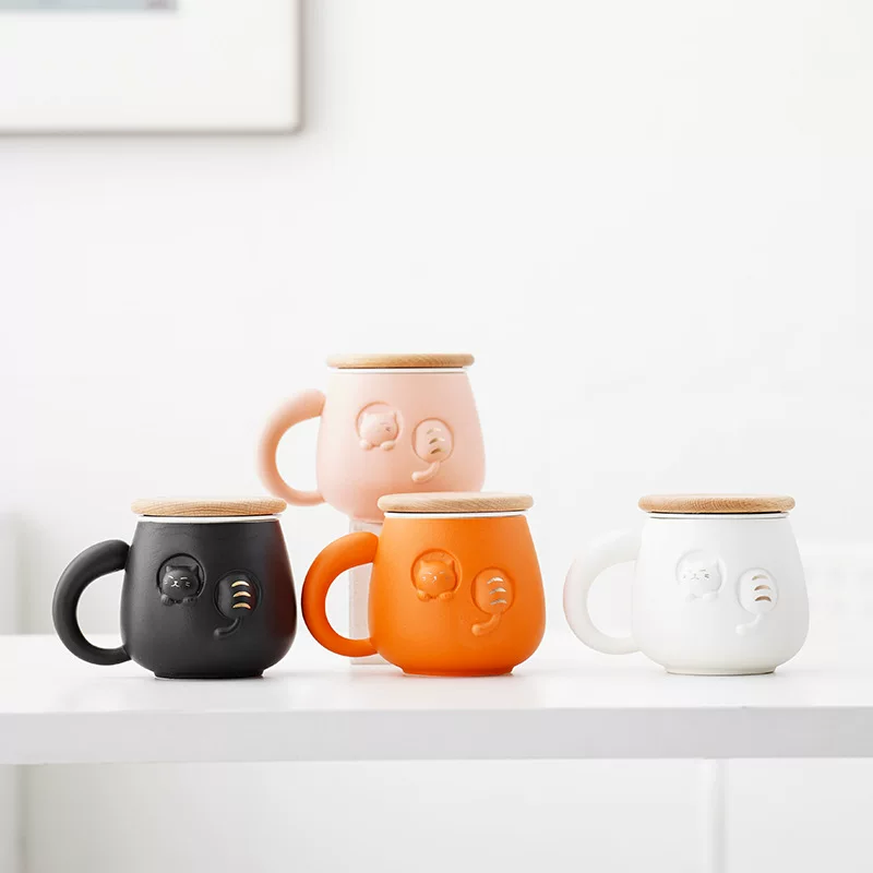 Ceramic tea cup, cute high quality filter