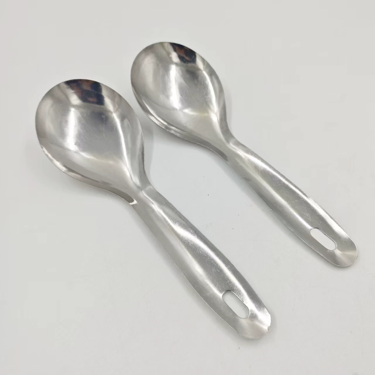 Утолщенная стальная ложка для риса, очень большая ложка для риса