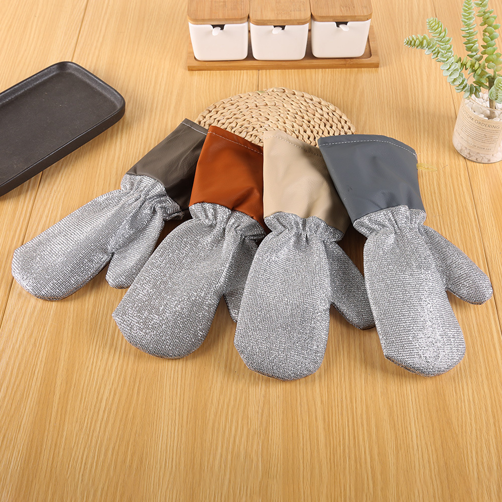 Guantes de Alambre de Acero para Lavar Platos Multifuncional para Cocina image 1
