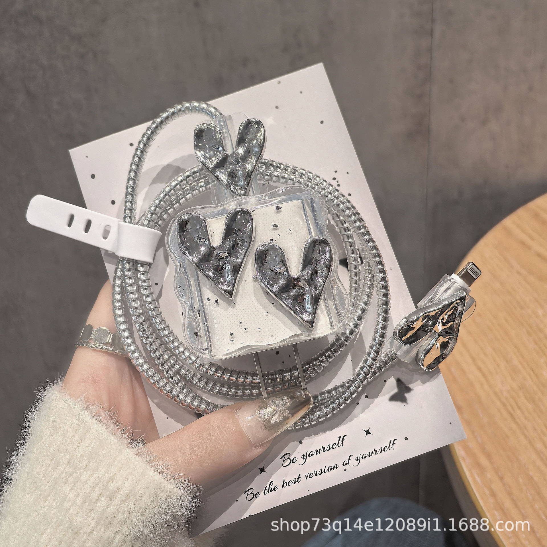 Funda protectora para cable de datos Apple 15 16 20W, funda protectora para cargador de carga rápida antirrotura, resina epoxi.