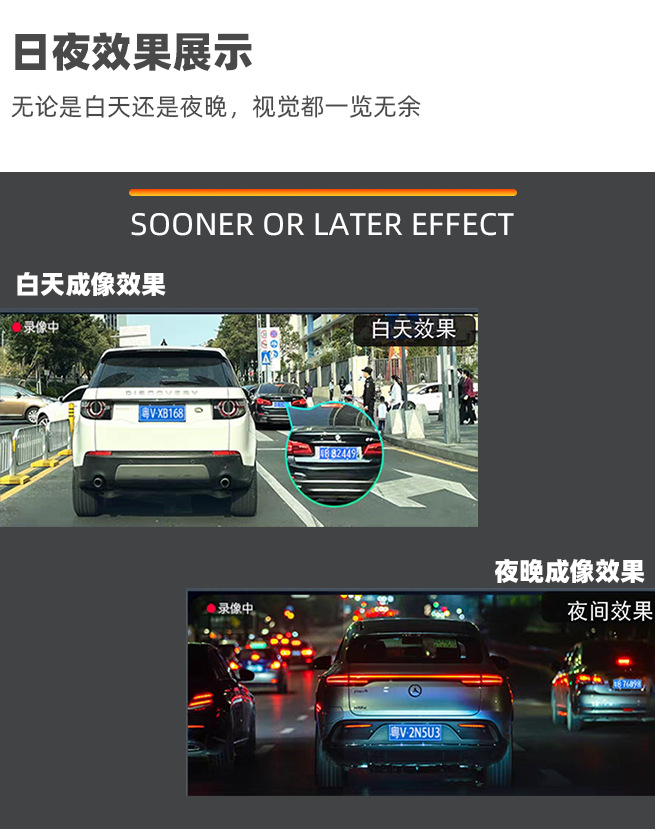 Ahd Reversing Camera 1080P Android Large Screen Car Waterproof Rear Camera Streaming Media Rearview Mirror