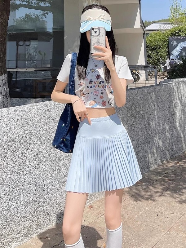 瑜伽运动短裙宽松休闲大码200斤胖MM透气速干网球裙普拉提健身裙|undefined