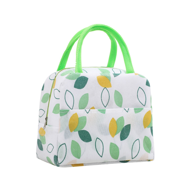 Daily Occasion Japanese Style Thermal Insulation Lunch Box Bag Portable Foldable Simple Style Stripe Oxford Cloth 1 Piece