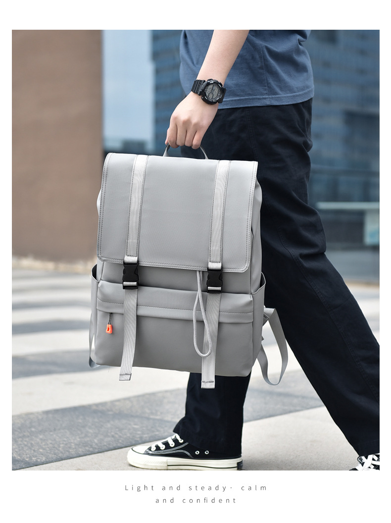 Solid Color Daily School Backpack Functional Backpack display picture 7