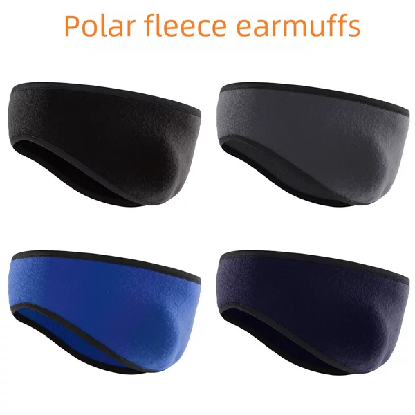 Cross-border Fleece Ear Protection Headband Men's and Women's Outdoor Fleece Sports Headband Ski Cold-proof Wind-cold Protection Ear Mask
