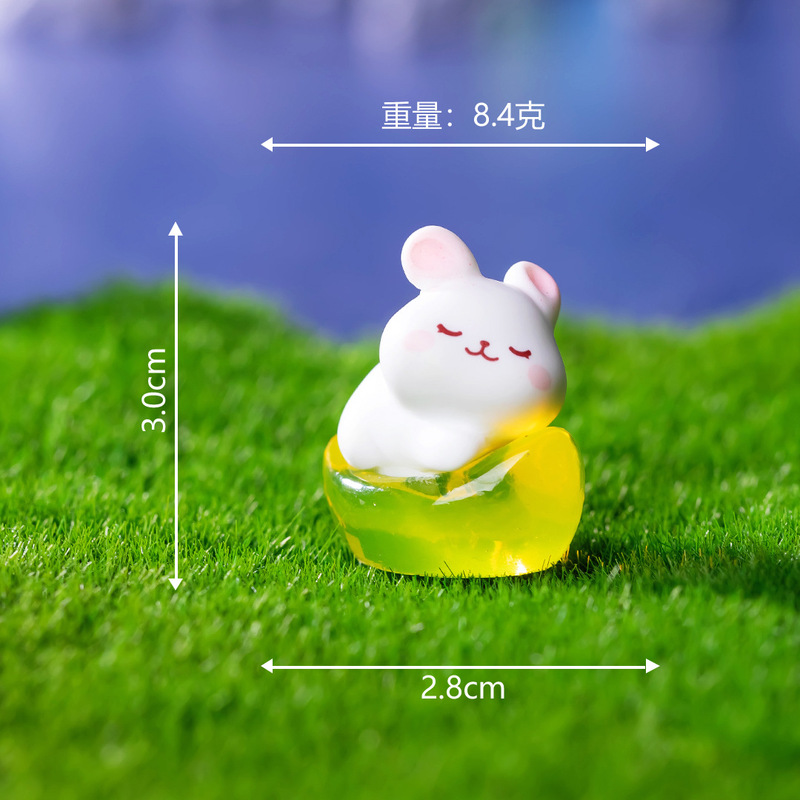 创意可爱太空星月小兔公仔萌粒 diy装饰品挂配件微景观桌面小摆件|undefined