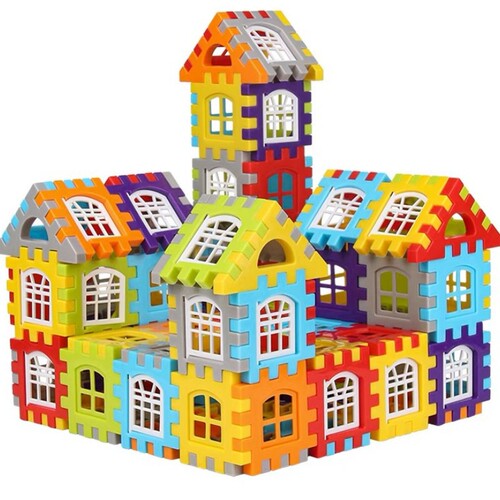 House Block Free Educational Toys for Boys 3-5 Years Old Children Building Blocks Small Box Set
