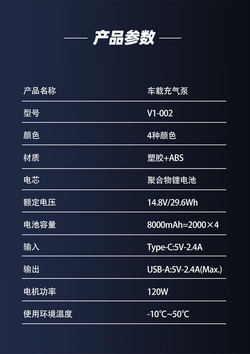 25-Cylinder Wireless Lithium Battery Car Air Pump, Car Emergency Start-Up and Charging All-In-One Device with Strong Battery Life