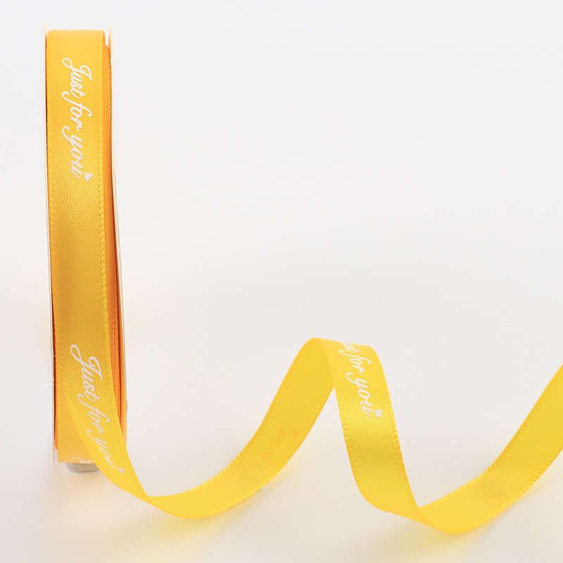 2,5 cm flor floral caja de regalo cinta de poliéster pastel DIY arco cinta sólo para usted letra inglesa cinta