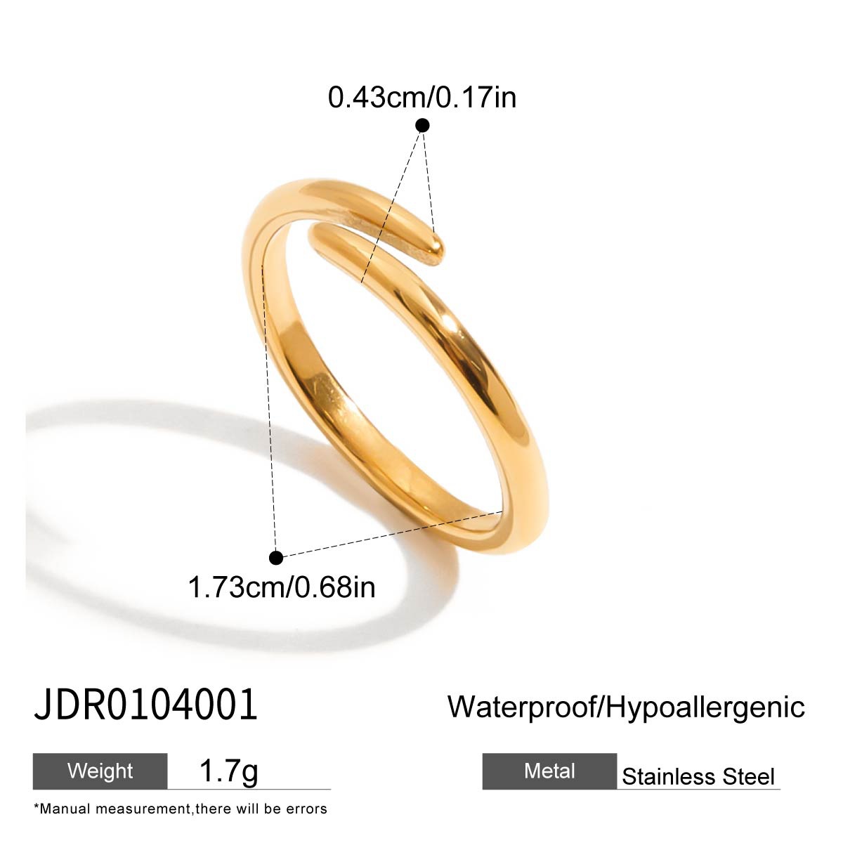 Jeding Pulsera abierta de acero inoxidable europea y americana, joyería que no se desvanece, pulsera ligera de lujo, joyería de mano de acero de titanio, transfronteriza