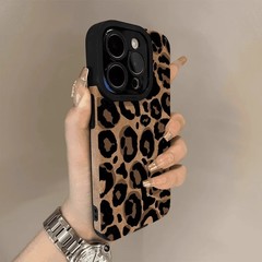 豹纹适用于苹果iPhone17手机壳opporenox8翻毛皮高级感防摔保护套