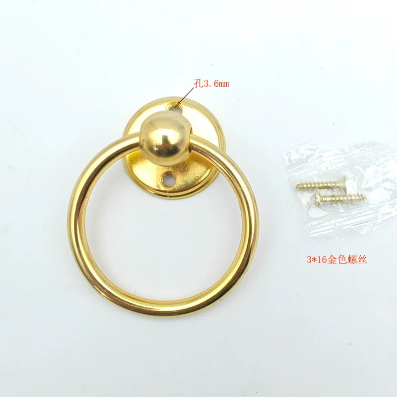 Factory direct sales zinc alloy ring handle furniture door cabinet drawer decorative handle iron pull ring hanging ring handle handle