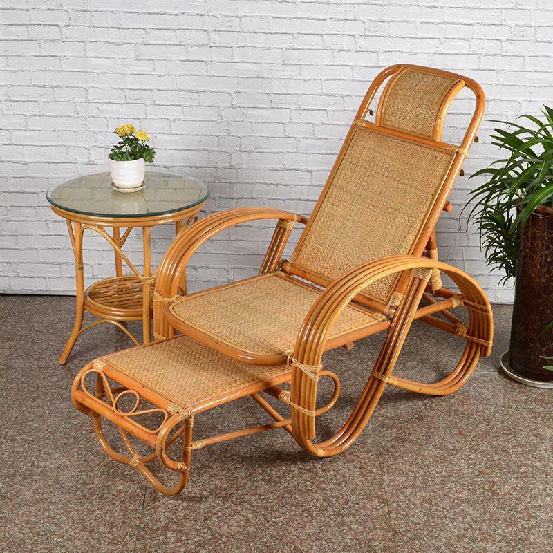 Rattan Chair for Balcony, Reclining Chair, Nap Chair, Handmade Leisure Chair, Folding Chair for Home Rest