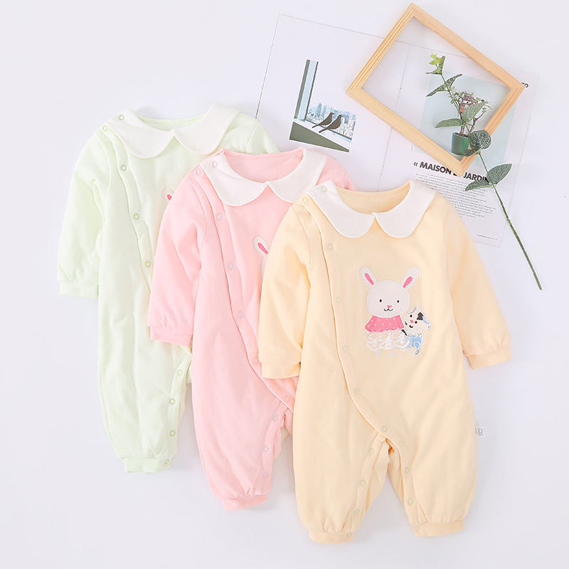 Clearance Autumn and Winter Newborn Clothes Baby Climbing Clothes Ha Clothes Cotton Cartoon Warm Baby Jumpsuit