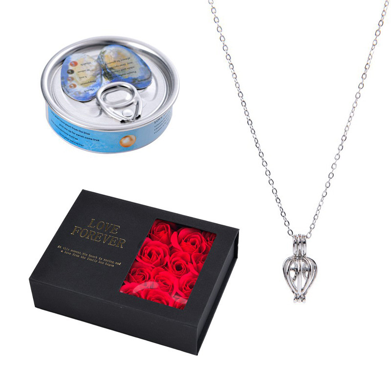 Amazon transfronterizo vacío concha de agua dulce perlas concha de río jabon flor caja de regalo colgante conjunto de conchas de regalo