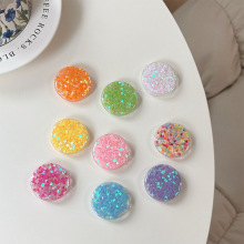 彩色亮片手机气囊支架粘贴式小清新女款指环礼品派对公司logo打印