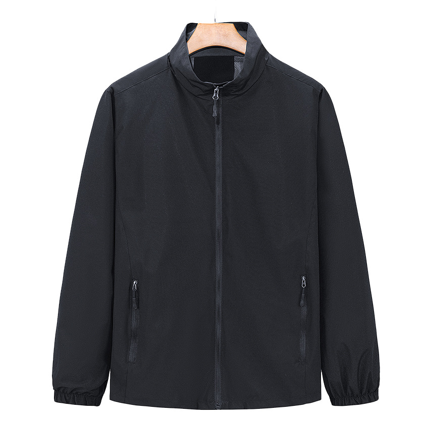Chaqueta de asalto delgada logotipo personalizado chaqueta de color sólido impresión al aire libre impermeable abrigo a prueba de viento ropa de trabajo bordado
