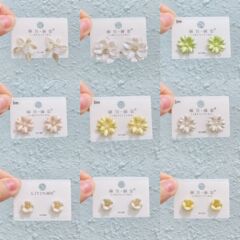 Liyin/Libeliying ドーパミンドロップ釉薬ペイントイヤリングニッチ春夏甘くて絶妙な s925 シルバー針イヤリング