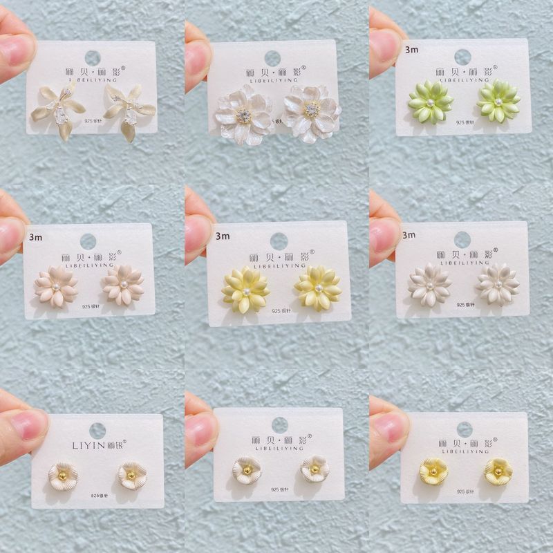 Liyin/Libeliying ドーパミンドロップ釉薬ペイントイヤリングニッチ春夏甘くて絶妙な s925 シルバー針イヤリング|undefined