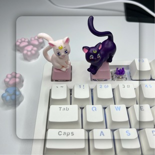 Personalized Cartoon Cat DIY Keycap Three-Dimensional R4 Esc Cross Axis Cute Game Mechanical Keyboard Keycap