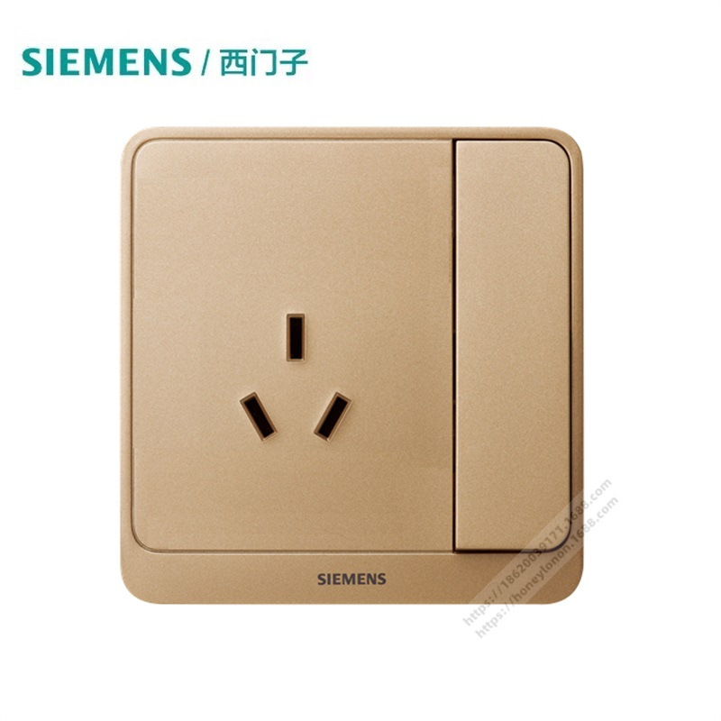 SIEMENS 远景Pro 日曜金 带单控10A三极插座(大跷板)5UB20233NC03