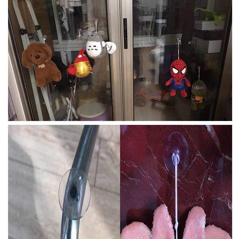 Anillo de extracción de dedos de PVC perforado Ventosa de vidrio fuerte Juguete de peluche Teléfono móvil Techo integrado Ventosa de pantalla de desmontaje